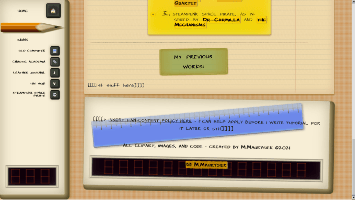 a screenshot of the bottom part of the Chaotic Academia website skin